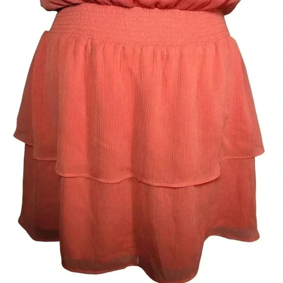 Express Chiffon Flutter Sleeve Smocked Waistline - Picture 7 of 10